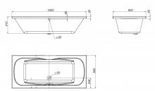 Фото товара Акриловая ванна BELBAGNO BB104-180-80