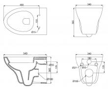 Фото товара Унитаз подвесной безободковый BelBagno Anto