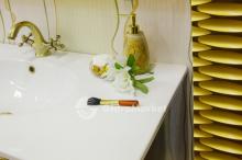 Фото товара Комплект мебели для ванной Sanflor Белла 100 шоколадный/патина золото