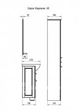 Фото товара Комплект мебели для ванной АСБ Мебель Бергамо витраж 65 белый