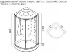 Фото товара Душевая кабина AM.PM Bliss L 3/4