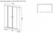 Фото товара Душевая дверь AM.PM Bliss L Solo Twin