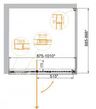 Фото товара Душевой уголок Cezares VARIANTE-AH-1-100/110-100-C-Cr