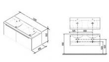 Фото товара Комплект мебели для ванной Ravak Classic SD-1300 береза/белая