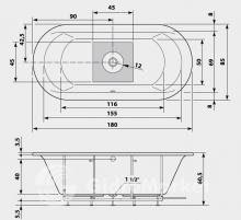 Фото товара Акриловая ванна Albatros Design Clarissa Plus Oval