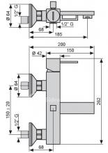 Фото товара Смеситель для ванной Emmevi Gea CR 26001 LA