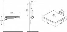 Фото товара Сиденье для душевого ограждения откидное BELBAGNO CUBO BB36A