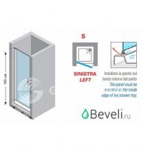 Фото товара Душевая дверь в нишу Novellini GIADA 1B GIADN1BSDSPS+T0331, 84-87*195