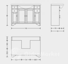 Фото товара Мебель для ванной Eban Gemma 120 noce