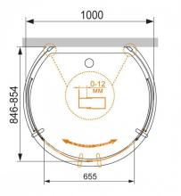 Фото товара Душевой уголок Cezares ECO-O-2-100/85-C-Cr