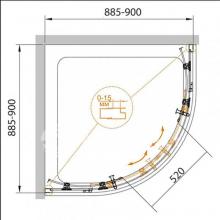 Фото товара Душевой уголок Cezares ECO R2 90