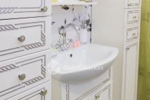 Фото товара Комплект мебели для ванной Sanflor Элен 60 белый/патина серебро