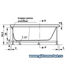 Фото товара Прямоугольная ванна Albatros Erica (Revita) 137 Idroflow plus SX