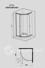 Фото товара Душевой уголок Sturm Etta 100