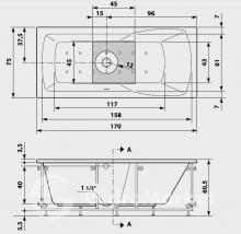 Фото товара Акриловая ванна Albatros Design Facette 175