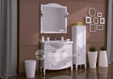 Фото товара Комплект мебели для ванной Флоренция 105 белая патина