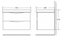 Фото товара Комплект мебели для ванной  BelBagno Fly 70