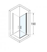 Фото товара Душевая дверь Novellini YOUNG G+F YOUNG2G75L-1K