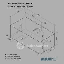 Фото товара Акриловая ванна Aquanet Grenada 180x90