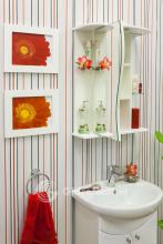 Фото товара Комплект мебели для ванной Sanflor Лина 55 красный