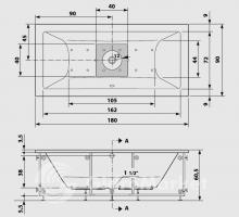 Фото товара Прямоугольная ванна Albatros Design Ground 199 WhiVe