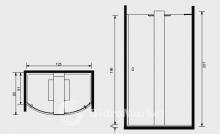 Фото товара Душевая кабина Gruppo Treesse Elle 125x80