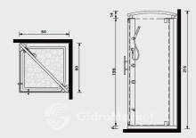 Фото товара Душевой уголок Gruppo Treesse Stone 80 Midi