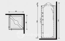 Фото товара Душевой уголок Gruppo Treesse Stone 80 Тop