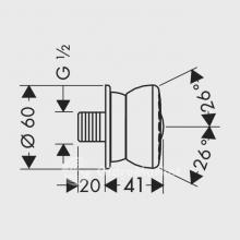 Фото товара Душевая форсунка Hansgrohe Bodyvette 28466000