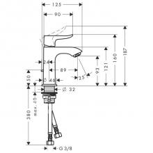 Фото товара Смеситель для раковины Hansgrohe Metris 31088000