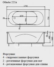 Фото товара Акриловая ванна Victory Spa Vivera Jersey 170