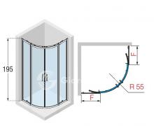 Фото товара Душевой угол Novellini ZEPHYROS R ZEPHYRR90