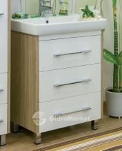 Фото товара Комплект мебели для ванной Sanflor Ларго 60 швейцарский вяз/белый