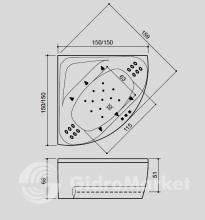 Фото товара Акриловая ванна Balteco Basic Linea 15