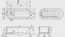 Фото товара Акриловая ванна Albatros Wellness Lylia 188 oval