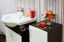 Фото товара Комплект мебели для ванной Sanflor Мокко 60 венге/белый