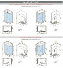 Фото товара Душевая кабина Novellini Tango 2P 120x80