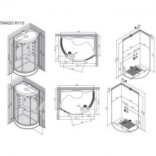 Фото товара Душевая кабина Novellini Tango R115 TANR115