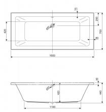 Фото товара Акриловая ванна CEZARES PLANE MINI-160-70-42, 160x70x42