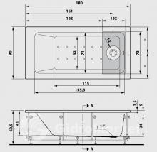 Фото товара Акриловая ванна Albatros Design Quadra 189