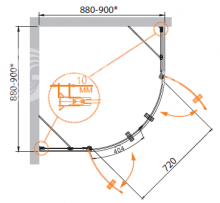 Фото товара Душевой уголок Cezares Royal Palace-A-R-2-90-C-Br