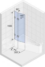 Фото товара Шторка на ванну Riho SCANDIC S-500 GETA 160