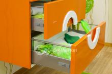 Фото товара Комплект мебели для ванной Sanflor Рондо 60 апельсиновый глянец с ящиками/Тигода 60 (Сантек)