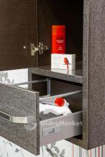 Фото товара Комплект мебели для ванной Sanflor Румба 120 венге/патина серебро