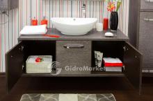 Фото товара Комплект мебели для ванной Sanflor Румба 120 венге/патина серебро