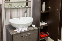 Фото товара Комплект мебели для ванной Sanflor Румба 60 венге/патина серебро