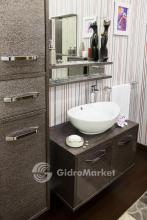 Фото товара Комплект мебели для ванной Sanflor Румба 82 венге/патина серебро