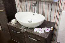 Фото товара Комплект мебели для ванной Sanflor Румба 82 венге/патина серебро