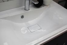 Фото товара Комплект мебели для ванной Smile Санторини 80 серый / белый