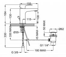 Фото товара Смеситель для раковины CEZARES STELLA-LSM1-01-Cr